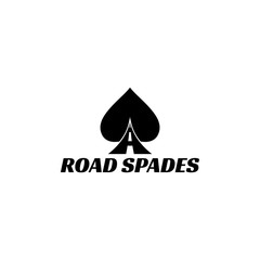 Fototapeta premium road spades creative logo concept vector