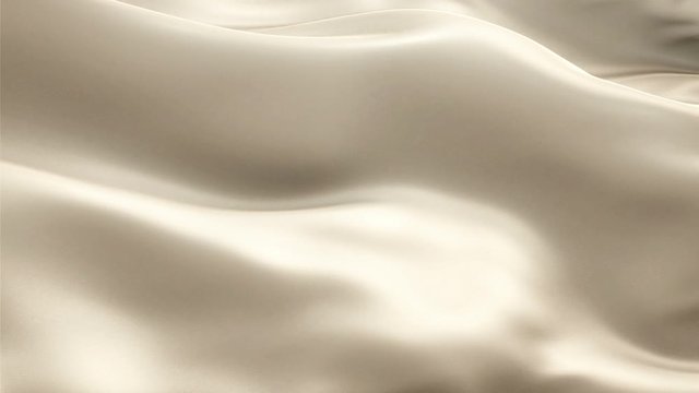 ivory Silk Flag Animation of Beige color background video waving in wind. Realistic ivory Flag background. Beige color Flag Looping Closeup 1080p Full HD footage. Beige pearl Satin flag 