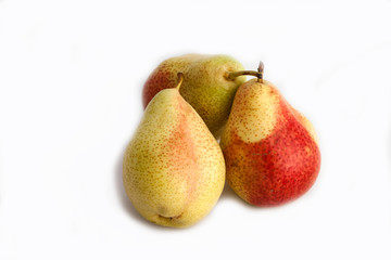 pears isolated on white background