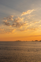 sunset on the Sanguinaires Islands, in Corsica