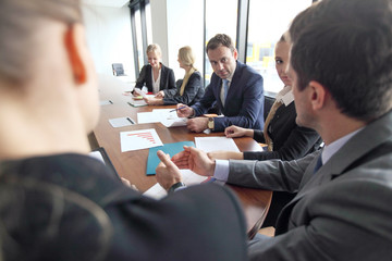 Business executives at meeting