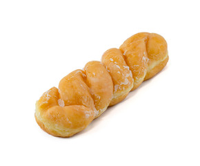 twist bread donut isolated on white background
