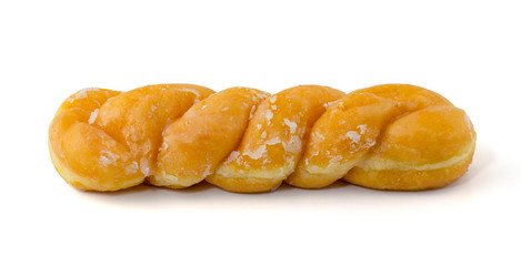 twist bread donut isolated on white background