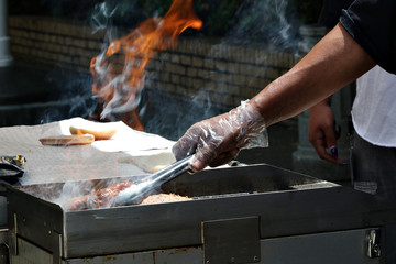 Barbecue Over Open Grill