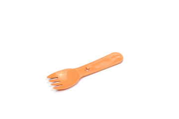 plastic fork integratable to disc or can cover