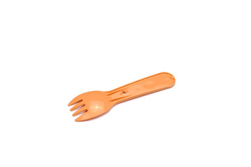 plastic fork integratable to disc or can cover