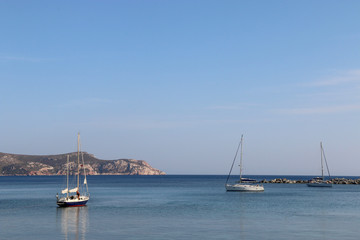 yachts in the harbor – Knidos ancient city Marmaris