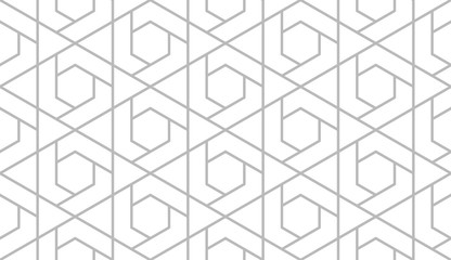 The geometric pattern with lines. Seamless vector background. White and grey texture. Graphic modern pattern. Simple lattice graphic design.