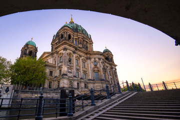 Fototapeta na wymiar Berlin Cathedral located on Museum Island in the Mitte borough of Berlin, Germany.