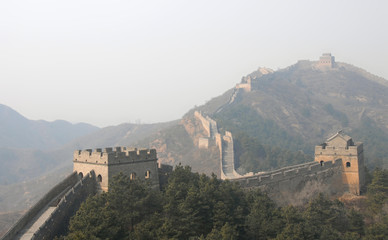 The Great Wall of China. This section of the Great Wall is Jinshanling, a wild part with scenic...