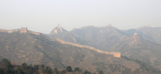 The Great Wall of China. This section of the Great Wall is Jinshanling, a wild part with scenic...