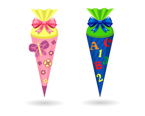Two candy cones (Schultüte) 