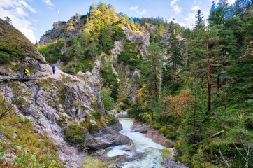 Obraz premium Hiking at the Oetschergraeben in Lower Austria
