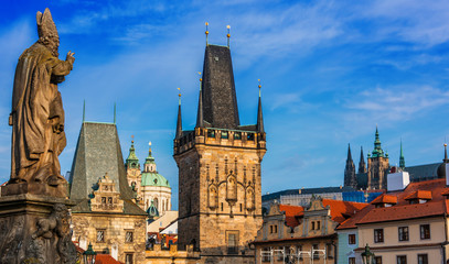Historic architecture of downtown Prague, Czech Republic