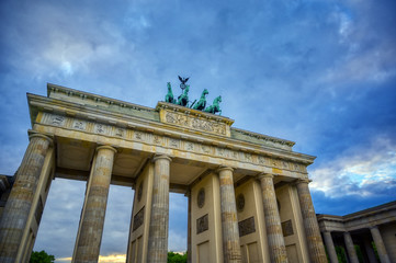 The Brandenburg Gate located in Pariser Platz in the city of Berlin, Germany.
