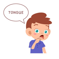 kid pointing body part vector