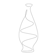 Vintage bottle of wine, vector illustration 