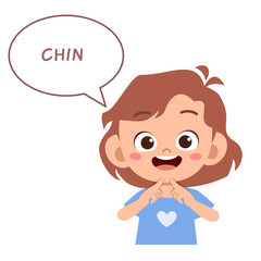 kid pointing body part vector