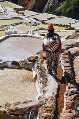 Maras salt mines in the Sacred Valley in the Cusco Region of southern Peru