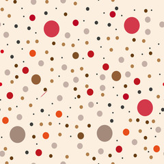 Seamless pattern. Multi-colored circles on a white background. Texture. Vector