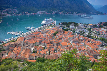 view of old town Kotor in Montenegro