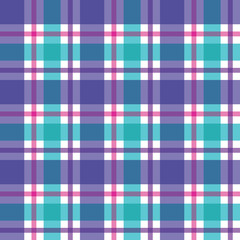 checkered background of stripes in pink, blue, purple, turquoise and white