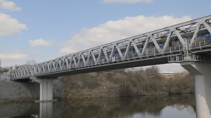 Railway bridge across the Moscow River for subway trains