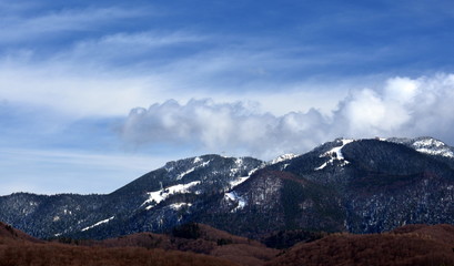 Retezat mountains seen from afar