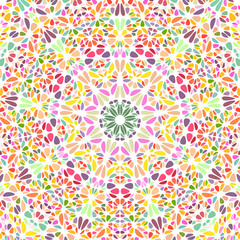 Fototapeta na wymiar Geometrical oriental petal ornament mandala background - abstract psychedelic colorful vector design