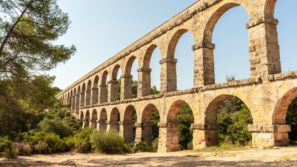 Fototapeta na wymiar Roman aqueduct of Tarragona, Spain