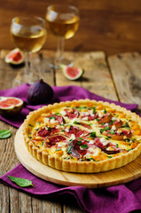 Pumpkin ricotta Basil Figs tart