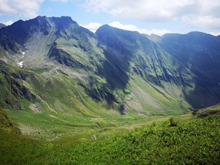 Amazing landscape in the mountains during summertime