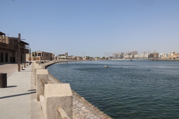 Fototapeta na wymiar Quai de Dubaï Creek, Émirats arabes unis 