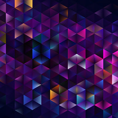 Obraz premium Geometric triangular pattern. Abstract vector background with hexagons
