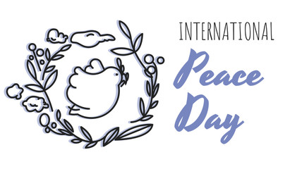 International Peace Day Pigeon Background Logo 