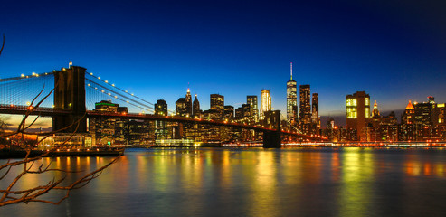 Obraz na płótnie Canvas new york city skyline at night