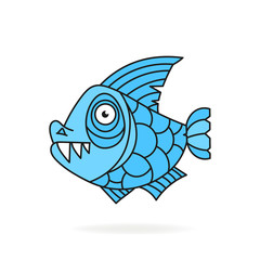 Fish Vector Design Logo Template. Seafood Vector Illustration