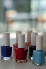 Colorful nail polishes