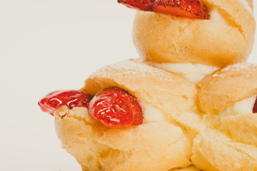 delicious strawberry and cream pastry