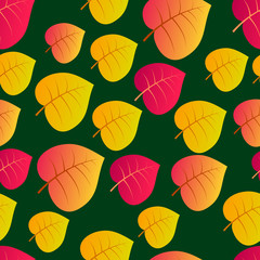 Autumn seamless background with maple  leaves