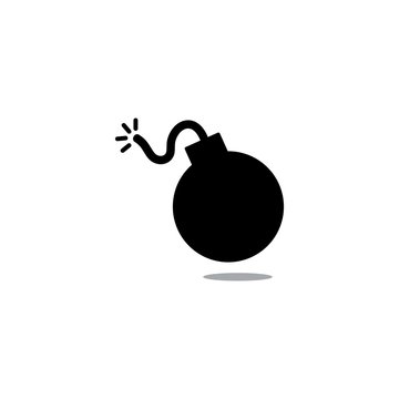 Bomb icon logo,illustration of bomb isolated on white background
