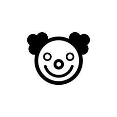 clown icon isolated on white background