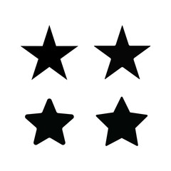 Collection of black star icon