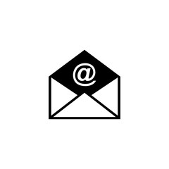Opened email envelope icon logo