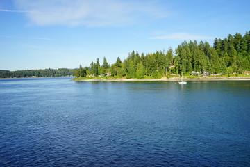 Beautiful waterfront building of Seattle, in Washington State