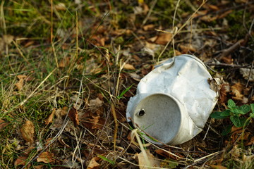 Trash inside nature