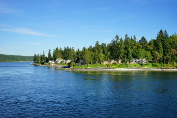 Beautiful waterfront building of Seattle, in Washington State
