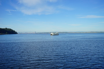 Beautiful  Seattle landscape in summer, in Washington State