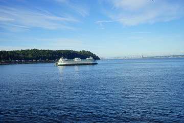 Beautiful  Seattle landscape in summer, in Washington State