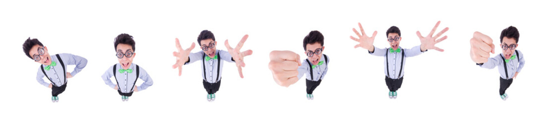 Funny guy isolated on the white background